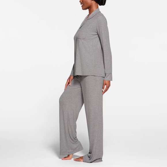 SKIMS Women's Soft Lounge Sleep Set Size M In Heather Grey - Picture 2 of 10
